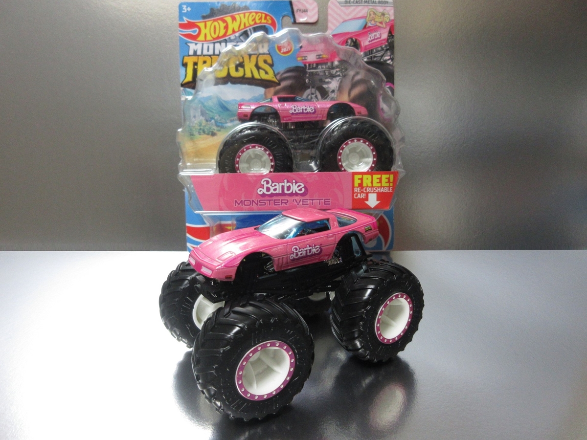 ミニカー】ホットウィールMT 1/64 “モンスタートラック Barbie MONSTER
